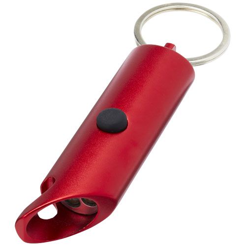Portachiavi con torcia a LED e apribottiglie in alluminio riciclato IPX Flare