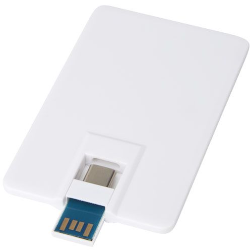 Usb carta di credito personalizzate 3.0 da 32 GB con porta Tipo-C e USB-A Duo slim