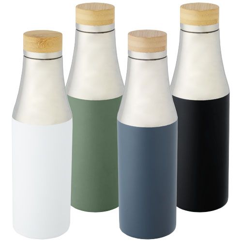 Borraccia termica personalizzabile in acciaio inox con coperchio in bambù da 540 ml Hulan