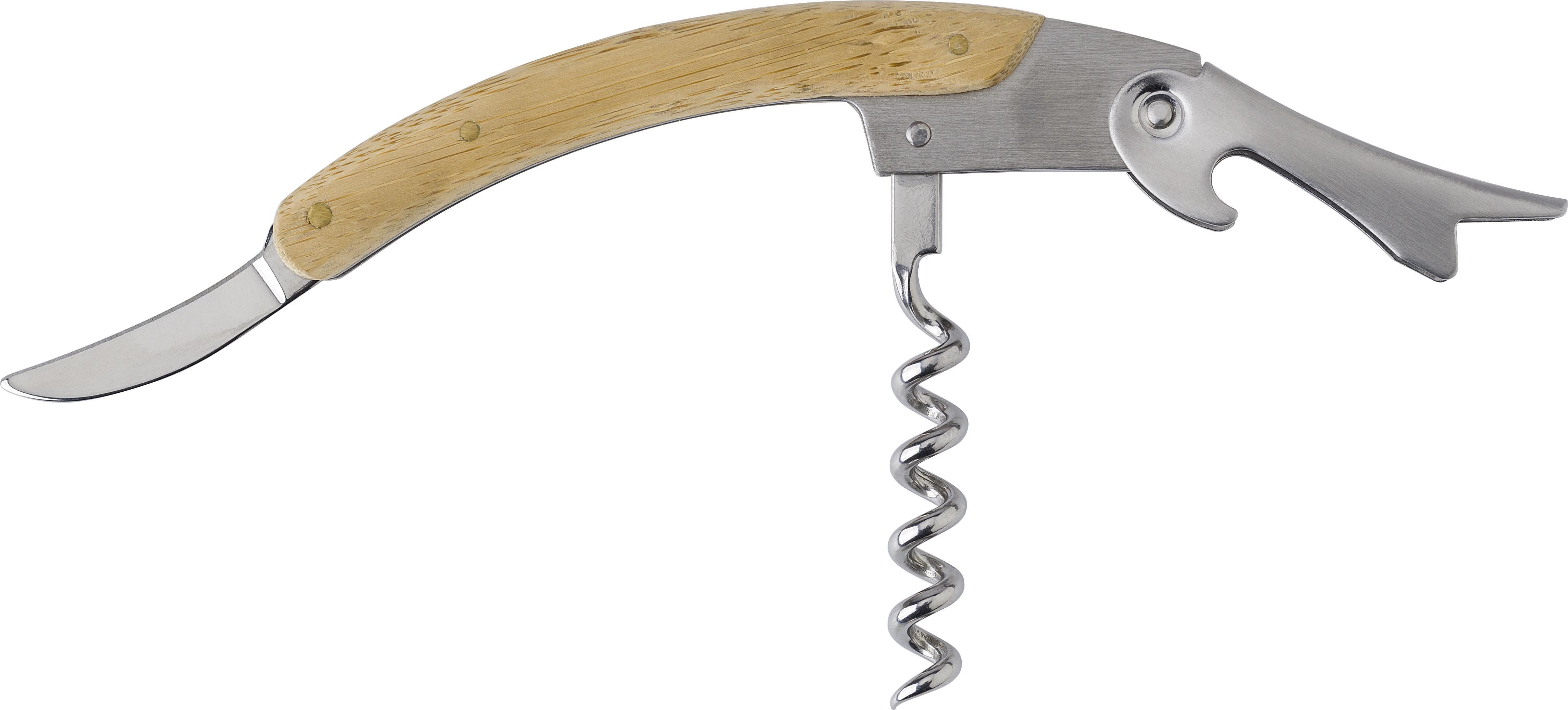 Coltello da cameriere, in bamboo e acciaio inox Lenny