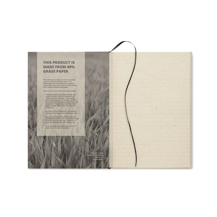 GRASS NOTES. Quaderno in carta di erba