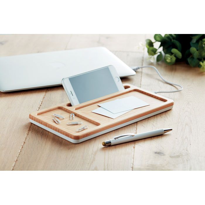 Carica cellulare wireless in bamboo Malabar