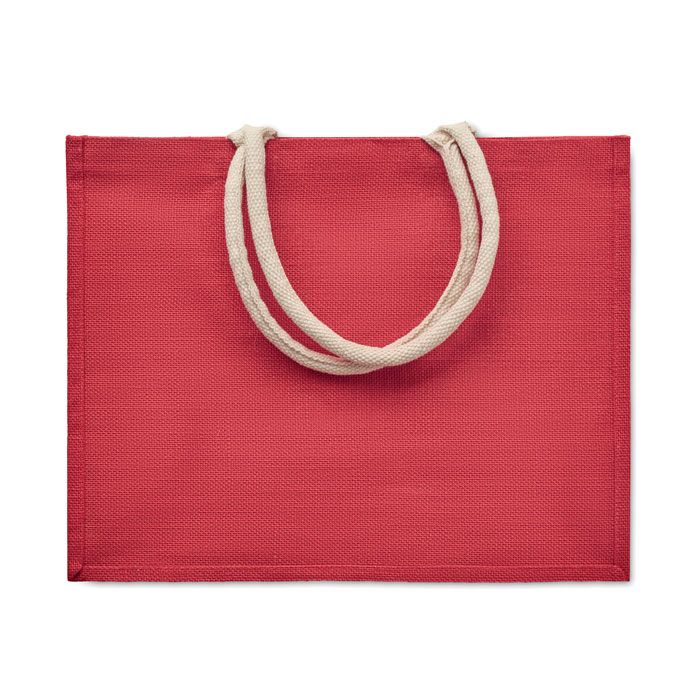 AURA. Borsa in iuta. Manici in cotone