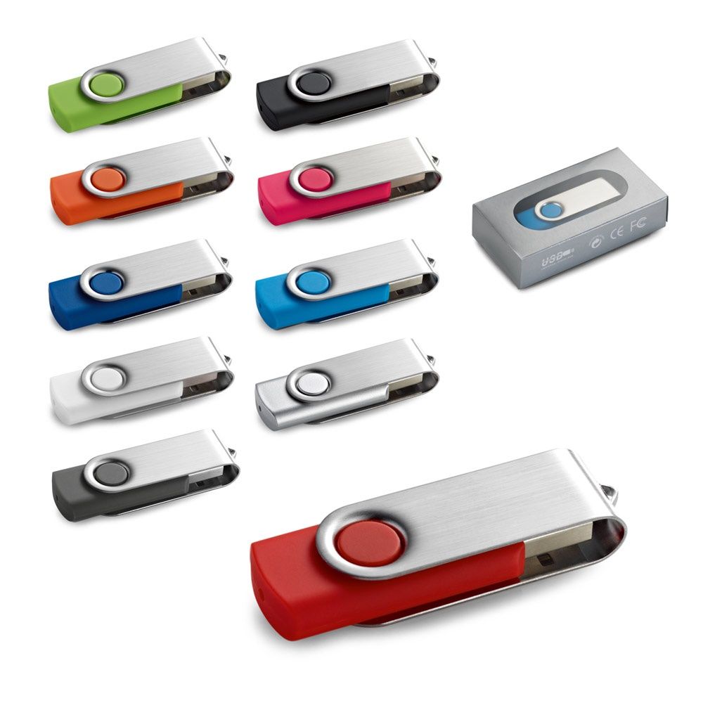 CLAUDIUS 8GB. Chiavetta USB da 8 GB con clip in metallo