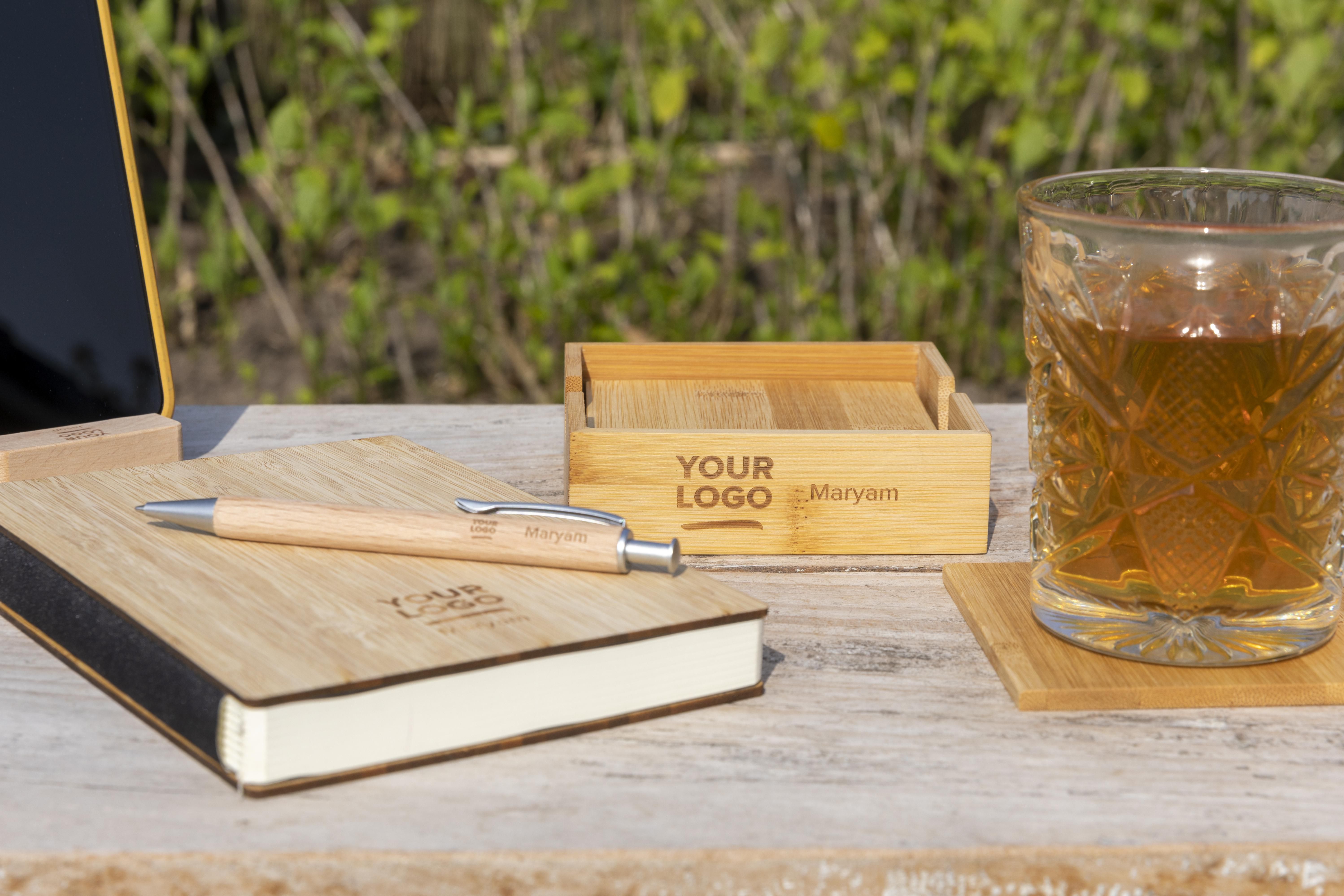 Set sottobicchieri di bamboo Archer