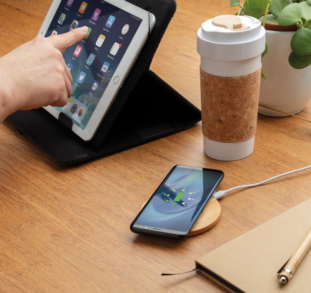 Caricatore wireless 5W in bambù