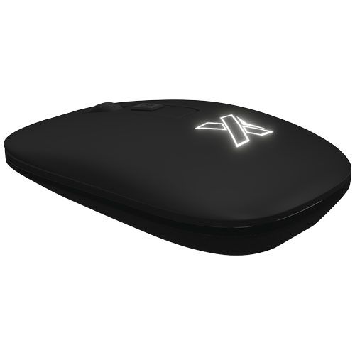 Mouse wireless ricaricabile in materiale antibatterico con logo luminoso SCX.design O22
