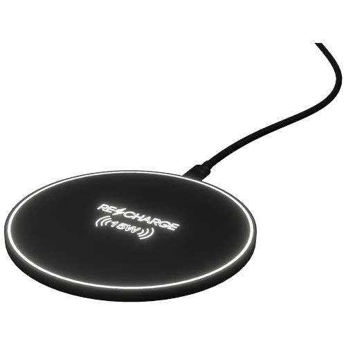 Stazione di ricarica telefono wireless da 15 W con logo luminoso SCX.design W21