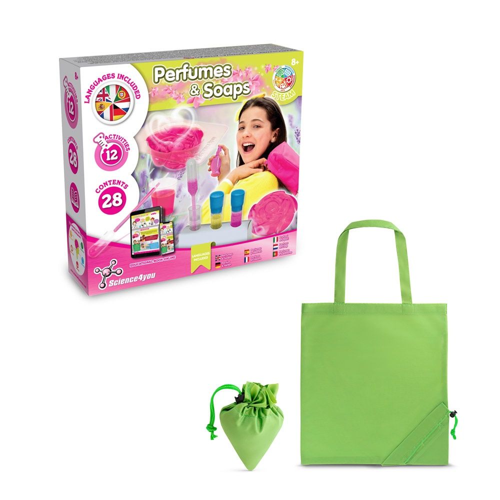 Perfume & Soap Factory Kit V. Gioco educativo fornito con una borsa regalo pieghevole in 190T