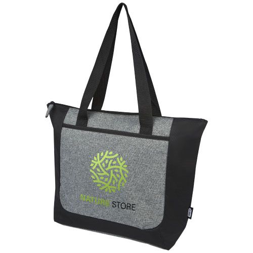 Tote bag bicolore con zip in materiale riciclato certificato GRS Reclaim 15L