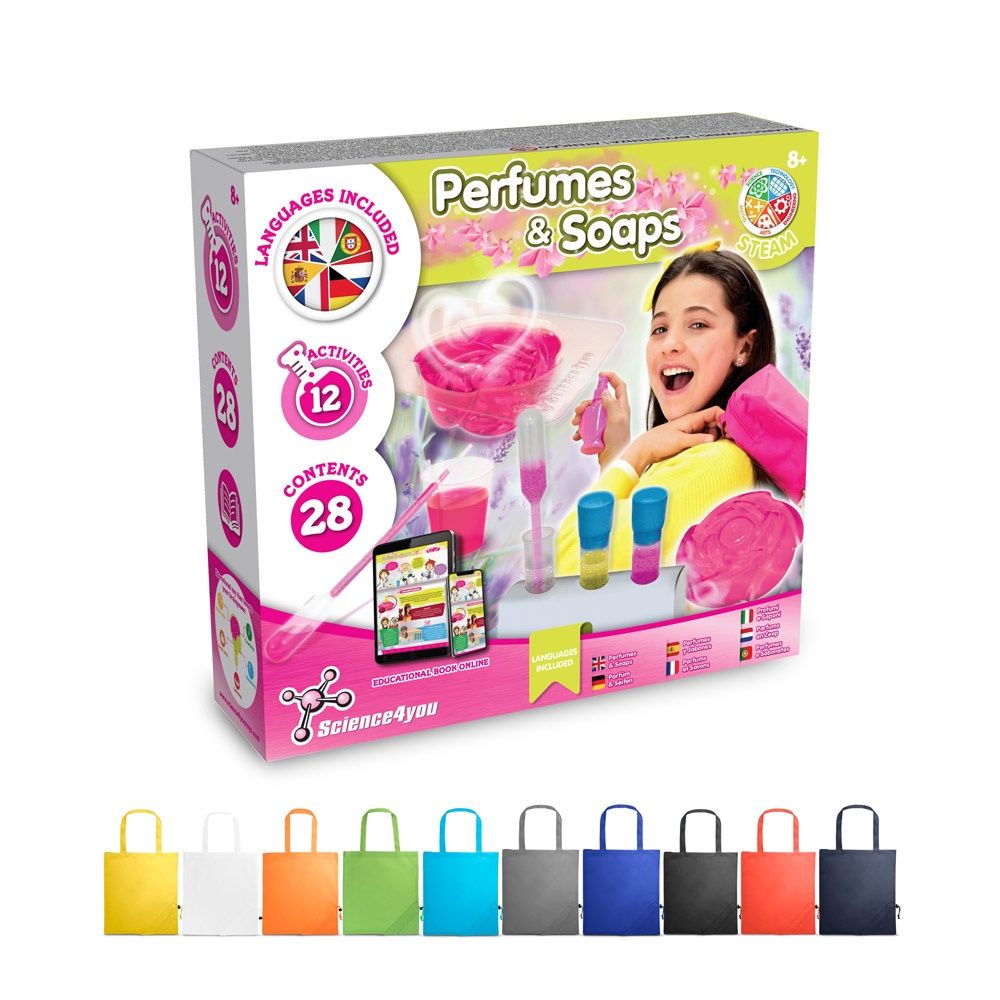 Perfume & Soap Factory Kit V. Gioco educativo fornito con una borsa regalo pieghevole in 190T