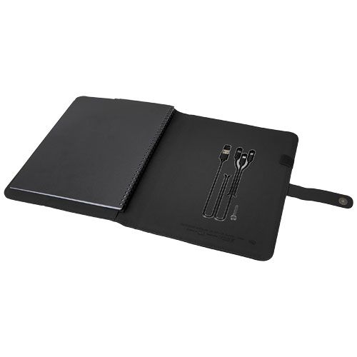 Blocco note A4 con power bank e logo luminoso SCX.design O17