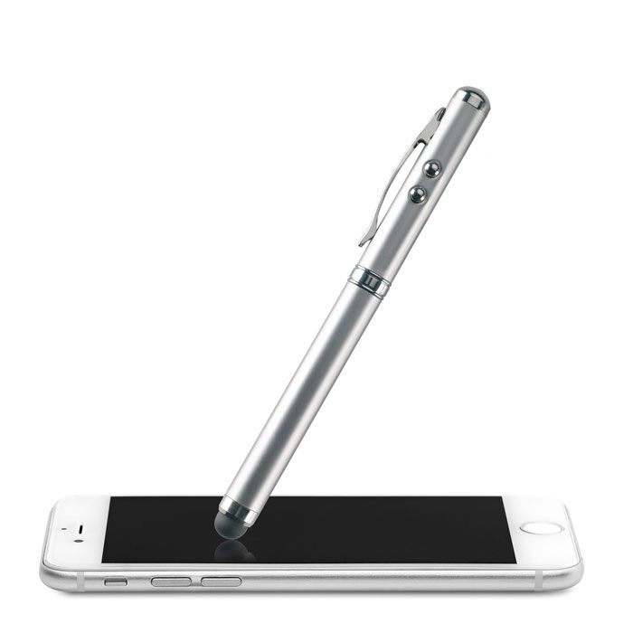 Penna con puntatore laser e gommino touch Triolux