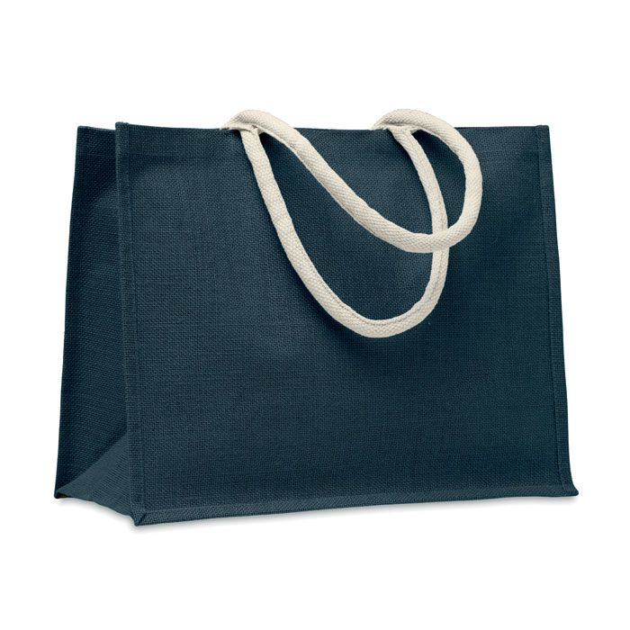 AURA. Borsa in iuta. Manici in cotone