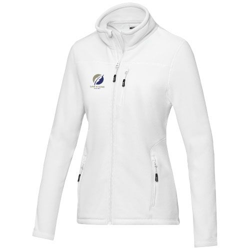 Giacca da donna in pile con zip integrale in materiale riciclato certificato GRS Amber