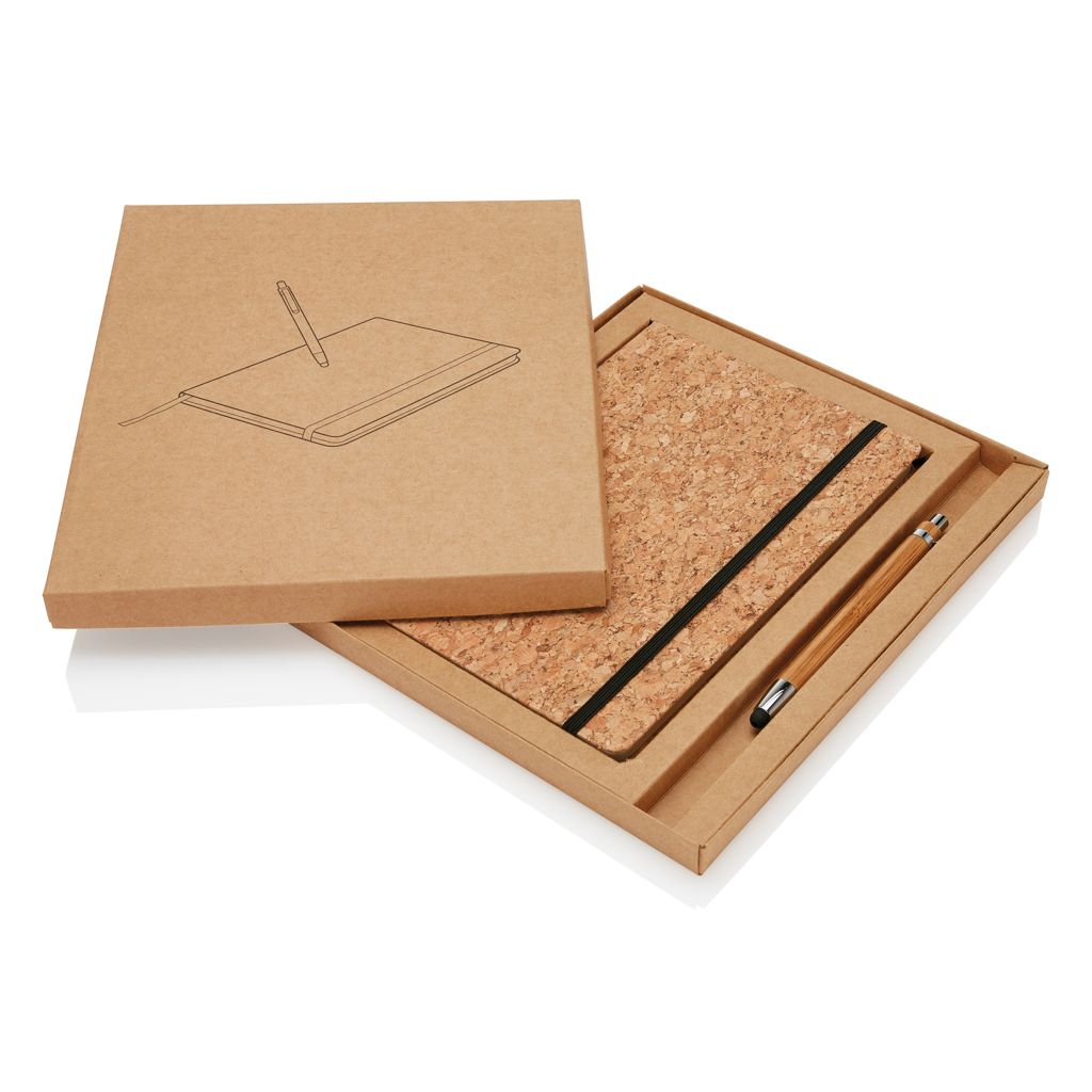 Taccuino A5 Cork con penna in bambù