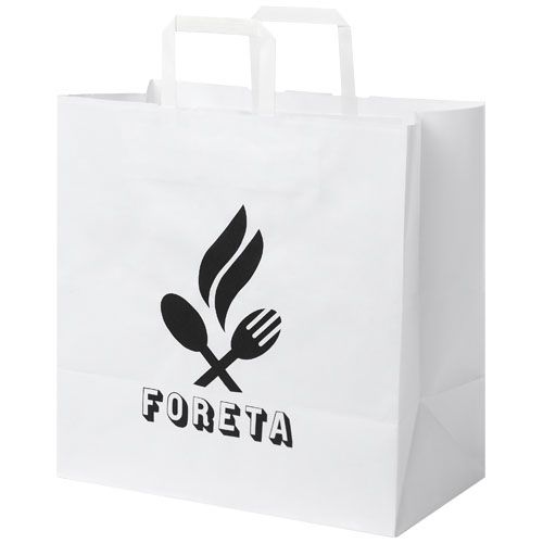 Sacchetto in carta kraft da 80-90 g/m2 con manici piatti - extra large
