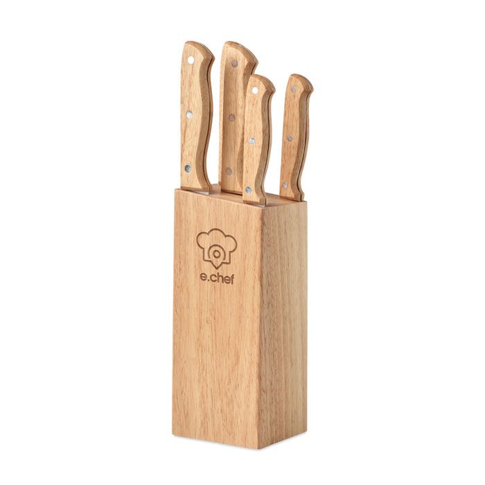 GOURMET. Set ceppo e 6 coltelli
