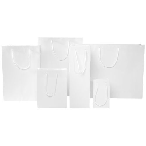 Sacchetto in carta integra da 170 g/m2 realizzato a mano con manici di plastica - XL