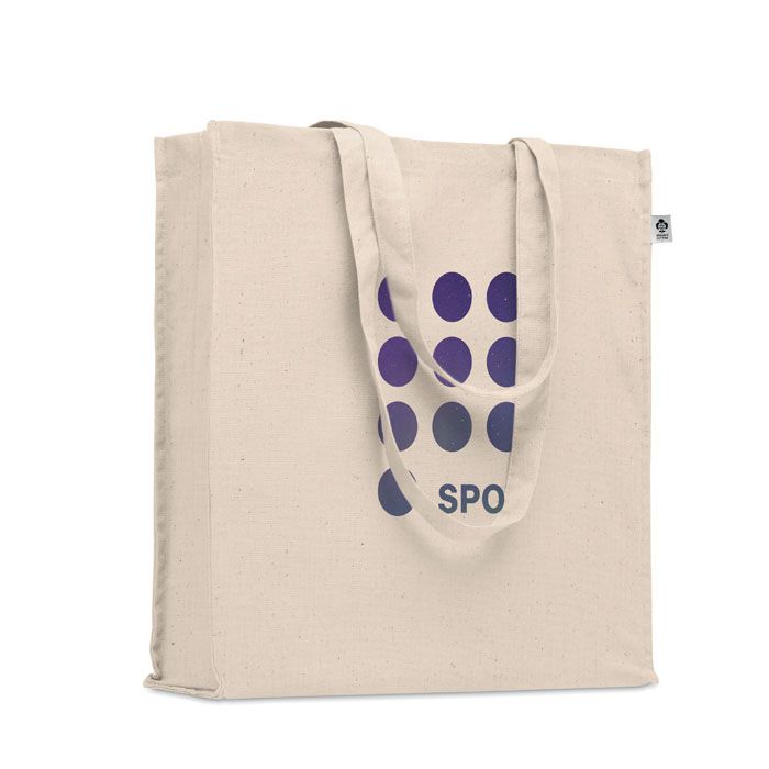 Shopper con soffietto in cotone biologico Bente