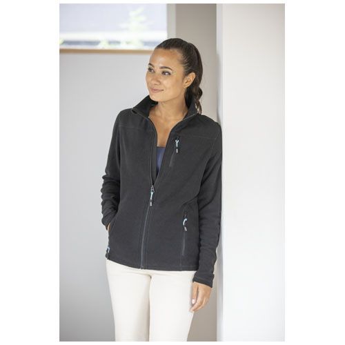 Giacca da donna in pile con zip integrale in materiale riciclato certificato GRS Amber