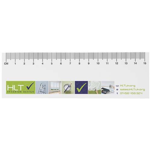 Foglietti adesivi in materiale riciclato con righello stampato da 15cm Sticky-Mate®