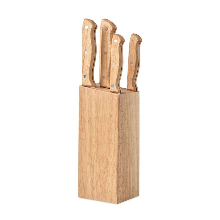 GOURMET. Set ceppo e 6 coltelli