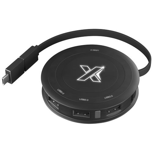 Carica cellulare wireless con hub usb SCX.design H16
