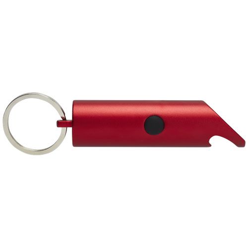Portachiavi con torcia a LED e apribottiglie in alluminio riciclato IPX Flare