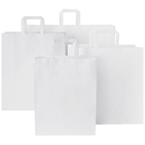 Sacchetto in carta kraft da 80-90 g/m2 con manici piatti - medio