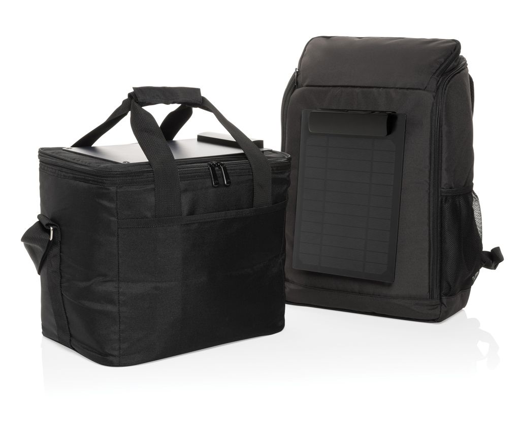 Borsa frigo deluxe Pedro AWARE™ RPET con pannello solare 5W