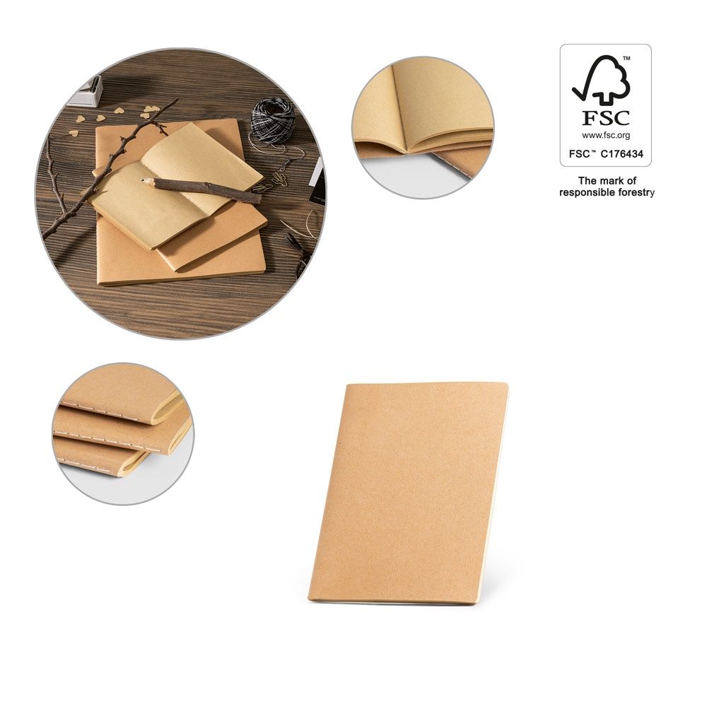 ALCOTT A6. Block notes con copertina in cartoncino (250 g/m²) e pagine semplici