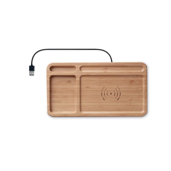 Base di ricarica wireless con portaoggetti da tavolo Cleandesk