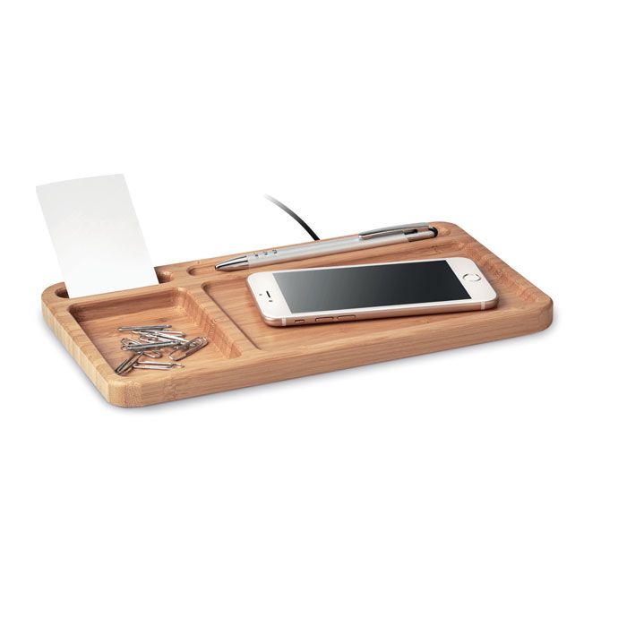 Base di ricarica wireless con portaoggetti da tavolo Cleandesk