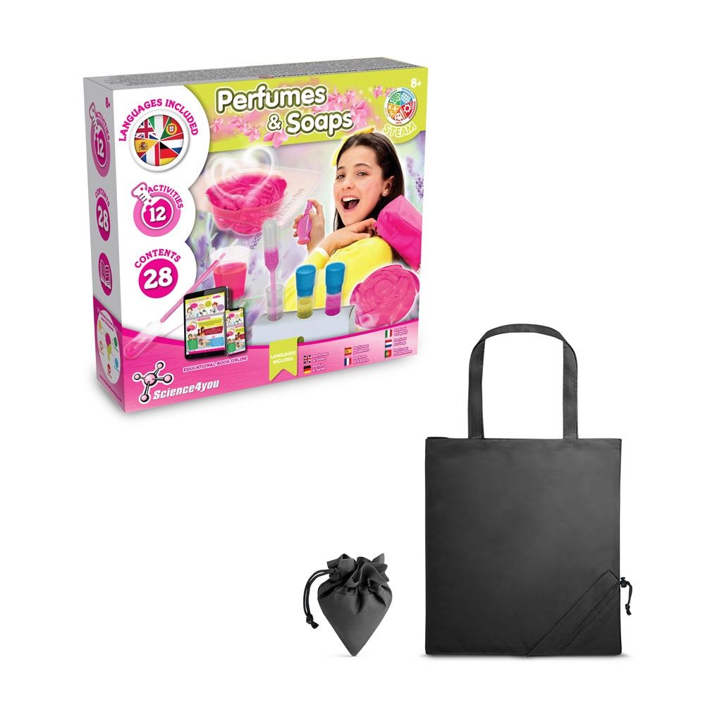 Perfume & Soap Factory Kit V. Gioco educativo fornito con una borsa regalo pieghevole in 190T