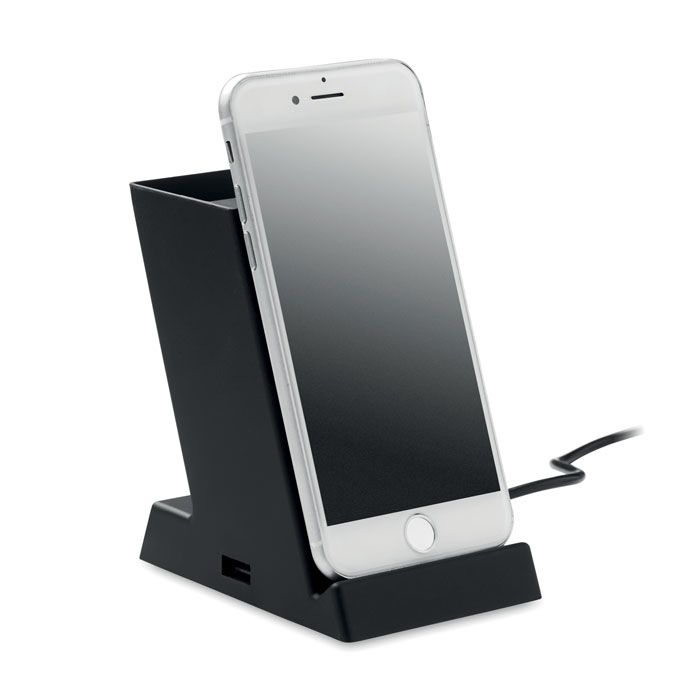 Caricabatterie wireless 15W con portapenne Block