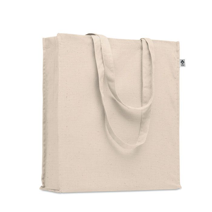 Shopper con soffietto in cotone biologico Bente