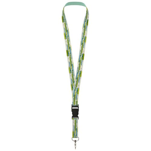 Lanyard Bucks in PET riciclato con stampa in sublimazione e fibbia di sicurezza