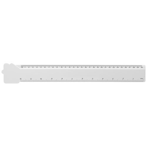 Righello da 30 cm in plastica riciclata a forma di casetta Tait