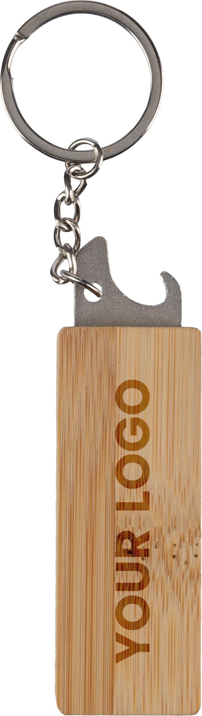 Portachiavi in bambù con funzione apribottiglie Klaus