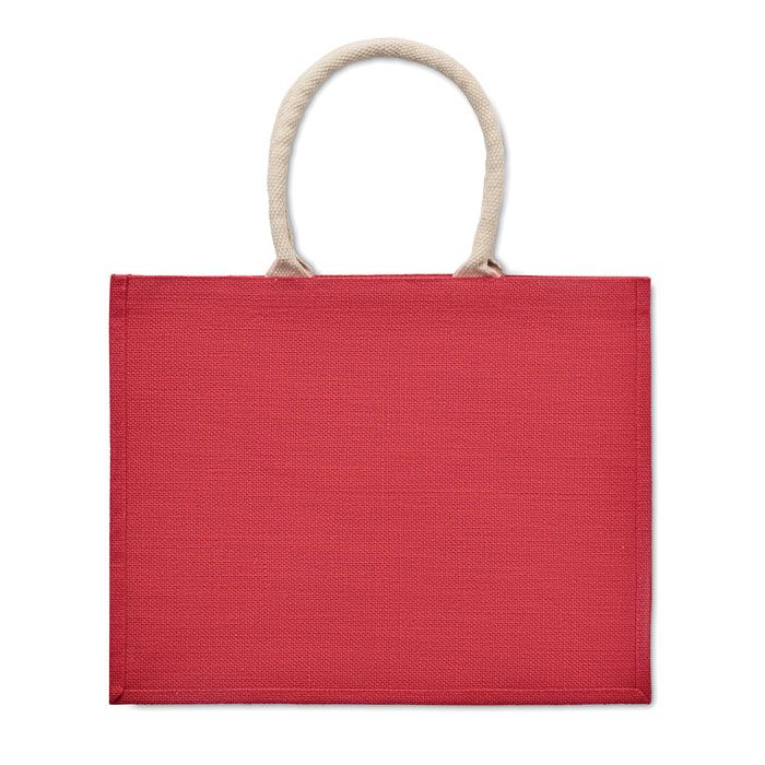 AURA. Borsa in iuta. Manici in cotone