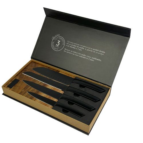 Set con coltelli da cucina e tagliere SCX.design K04