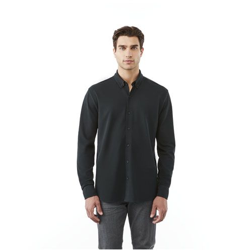 Camicia piqué Bigelow a manica lunga da uomo