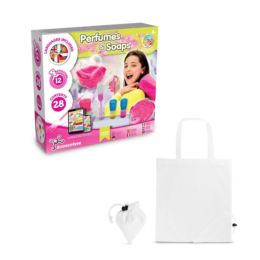 Perfume & Soap Factory Kit V. Gioco educativo fornito con una borsa regalo pieghevole in 190T