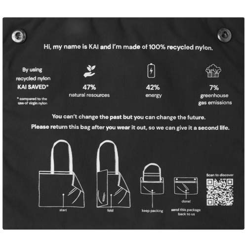 Tote bag circolare in materiale riciclato certificato GRS Kai