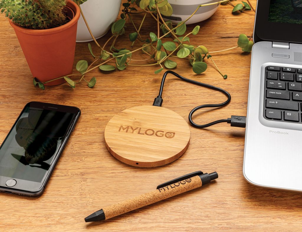 Caricatore wireless 5W in bambù