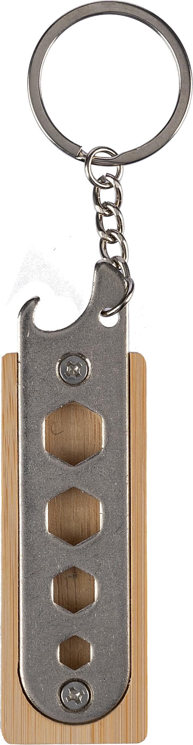 Portachiavi in bambù con funzione apribottiglie Klaus