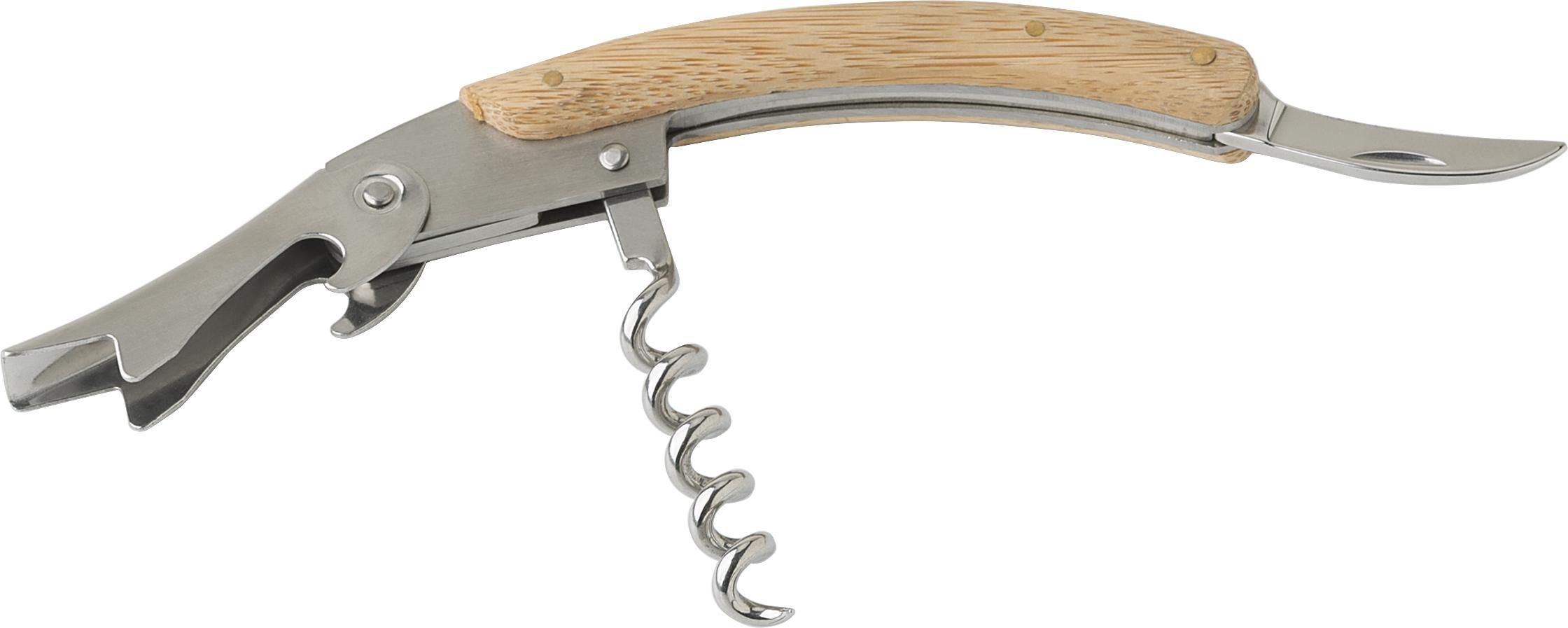 Coltello da cameriere, in bamboo e acciaio inox Lenny